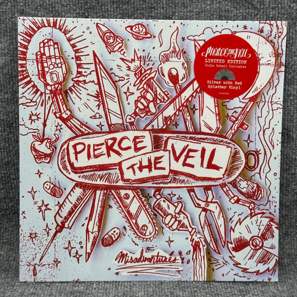 Pierce The Veil Misadventures Vinyl LP Silver Red Splatter Limited Edition New